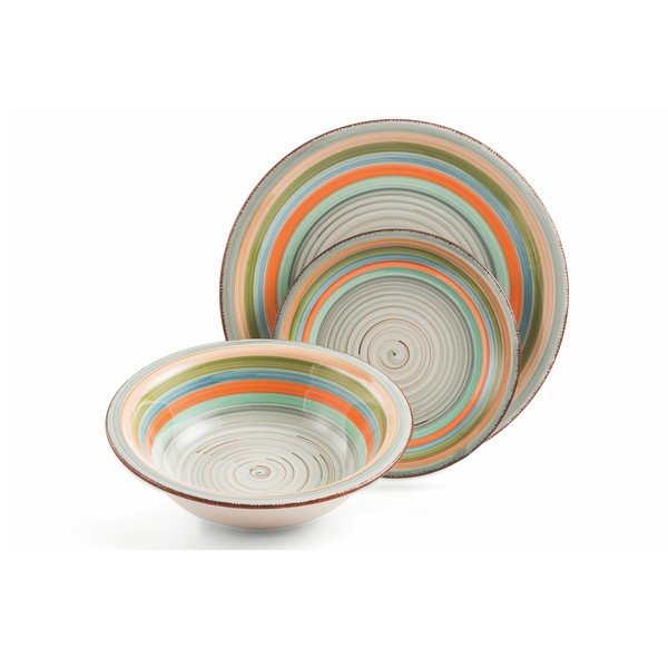 18 dalių spalvotų akmens masės indų rinkinys "Villa d'Este Mykonos Sombrerors-image-2