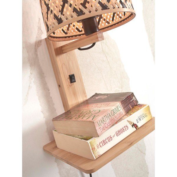 Sieninė lempa juodos spalvos/natūralios spalvos ø 18 cm Java – Good&Mojo-image-4