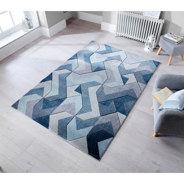 Mėlynai pilkas kilimas Flair Rugs Aurora, 120 x 170 cm-image-1