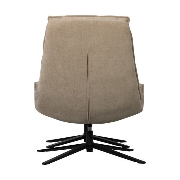 Natūralios spalvos iš šenilinio audinio pasukamas fotelis su atrama kojoms Kube – WOOOD-image-4