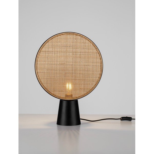 Matinės juodos spalvos/natūralios spalvos iš metalo stalinis šviestuvas (aukštis 48,5 cm) Tierra – Nova Luce-image-4