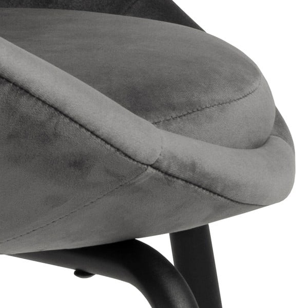 Tamsiai pilka aksominė valgomojo kėdė Actona Julia-image-4