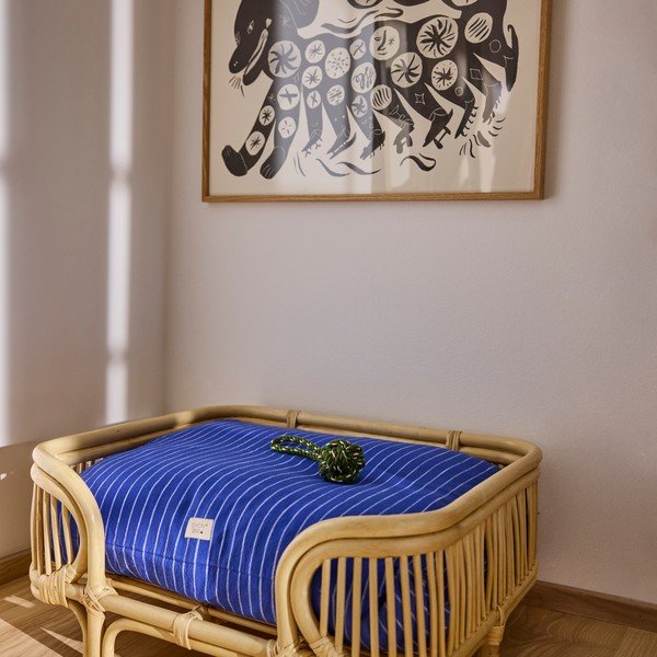 Mėlynos spalvos iš medvilnės augintinio guolis šuniui 94x75 cm Kyoto – OYOY Living Design-image-1