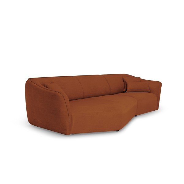 Iš boucle kampinė sofa raudonos plytų spalvos Tokyo – Cosmopolitan Design-image-2