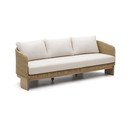 Smėlio spalvos/natūralios spalvos iš dirbtinio rotango sodo sofa Xoriguer – Kave Home