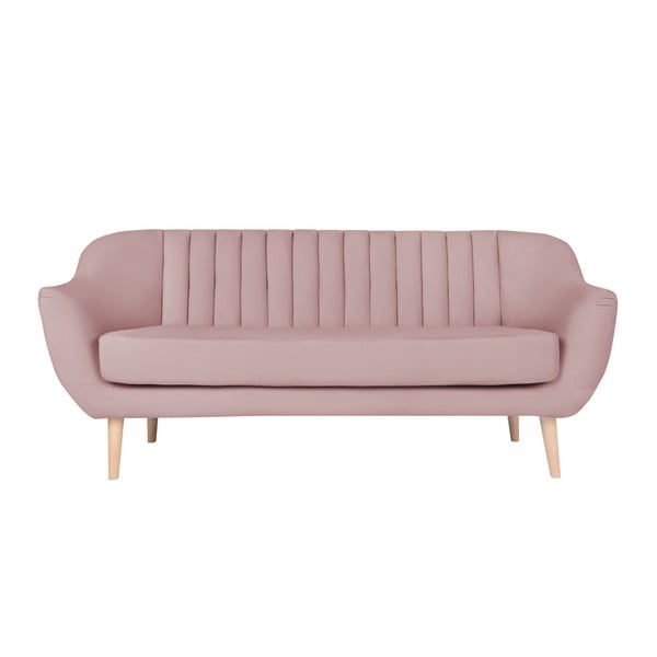 Rožinė trijų vietų sofa "Micadoni Home Vincente