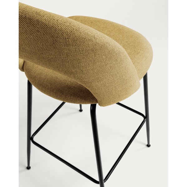 Baro taburėtės garstyčių spalvos 4 vnt. (sėdynės aukštis 63 cm) Mahalia – Kave Home-image-4