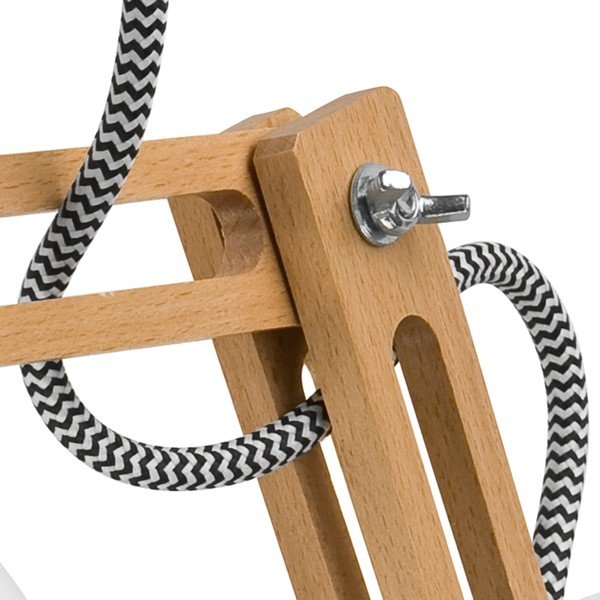 Sieninė lempa baltos spalvos/rudos spalvos ø 15 cm Marcello – LAMKUR-image-4