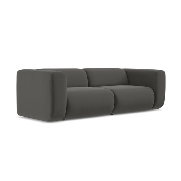 Pilkos spalvos iš velveto sofa 228 cm Ekahi – Makamii-image-2