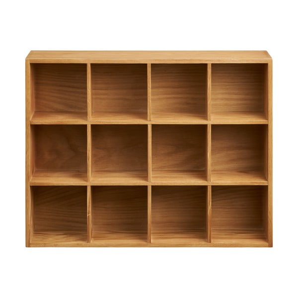 Natūralios spalvos kelių aukštų sieninė lentyna iš ąžuolo 11 cm Soria – House Nordic