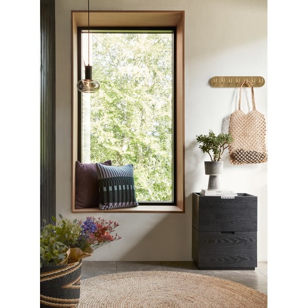 Iš metalo sieninė lentyna auksinės spalvos Form – Hübsch-image-1