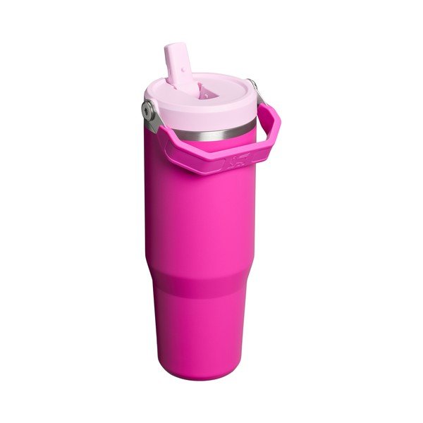 Rožinės spalvos iš nerūdijančio plieno termosas 890 ml The IceFlow™ Flip Straw 2.0 Cherry Blossom – Stanley-image-2