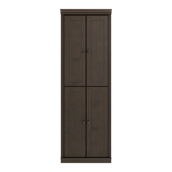Tamsiai rudos spalvos iš pušies masyvo spintelė 74x223x37 cm Anita – Støraa