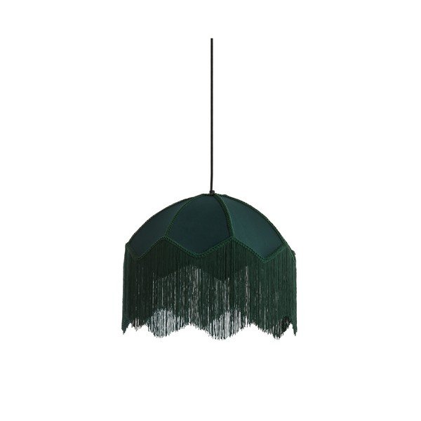 Kabantis šviestuvas smaragdinės spalvos ø 40 cm su tekstiliniu gaubtu Malacia – Light & Living