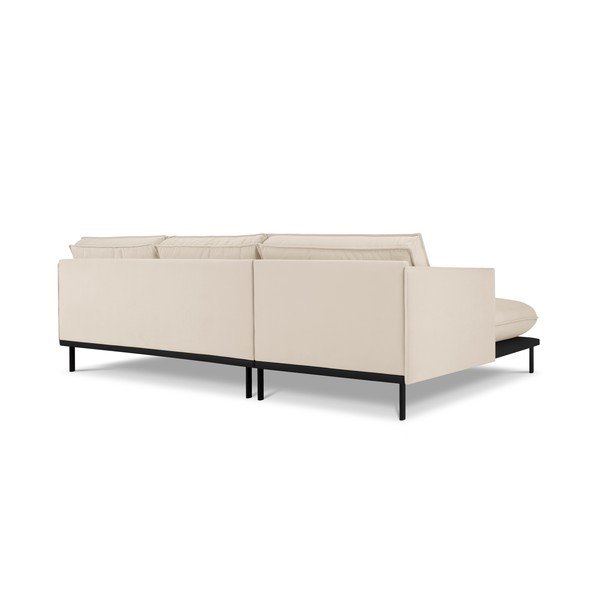 Iš velveto kampinė sofa smėlio spalvos (su kairiuoju kampu) Auguste – Interieurs 86-image-4
