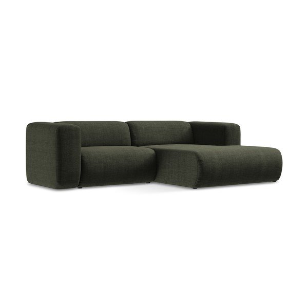 Žalios spalvos kampinė sofa (su dešiniuoju kampu/su gultu) Ekahi – Makamii-image-2