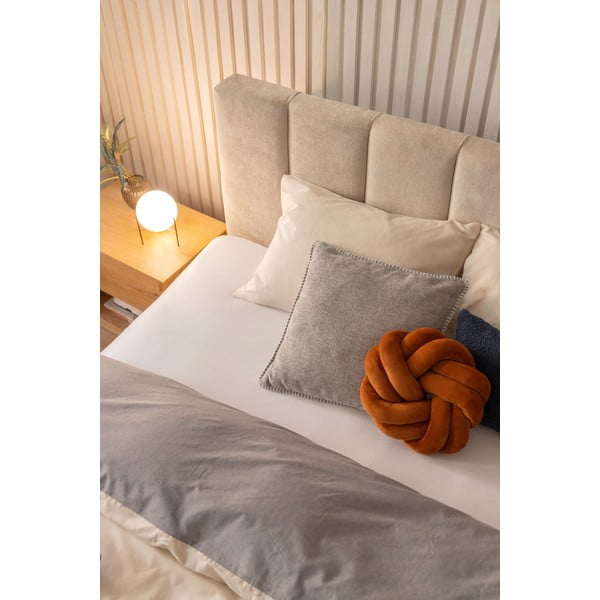 Smėlio spalvos spyruoklinė lova 160x200 cm Olia Bold Line – Bonami Selection-image-3