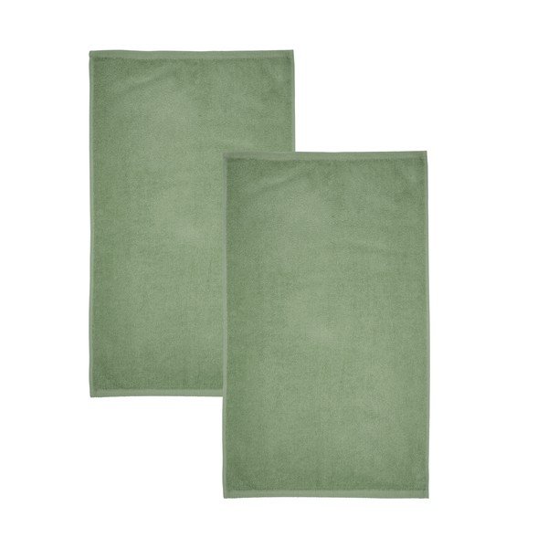 Žalios spalvos greitai džiūstantys/iš frote audinio iš medvilnės vonios rankšluosčiai 2 vnt. 90x140 cm Quick Dry – Catherine Lansfield