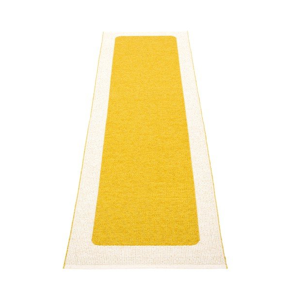 Garstyčių spalvos/kreminės spalvos lauko kilimas 70x240 cm Ilda Mustard – Pappelina-image-1