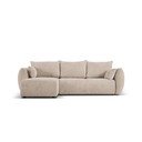 Kampinė sofa smėlio spalvos (su kairiuoju kampu) Matera – Cosmopolitan Design
