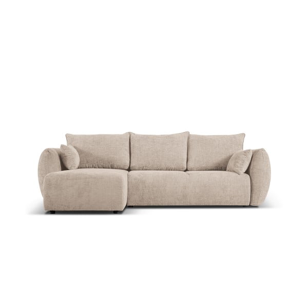 Kampinė sofa smėlio spalvos (su kairiuoju kampu) Matera – Cosmopolitan Design