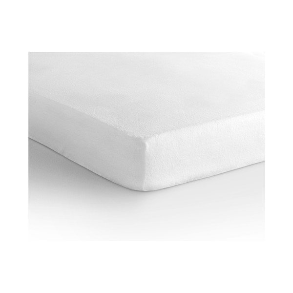 Balta elastinė paklodė Sleeptime Molton, 190/200 x 220/230 cm