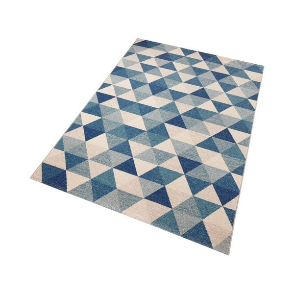 Mėlynas kilimas Mėtų kilimai Diamond Triangle, 80 x 150 cm-image-3
