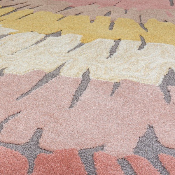Rožinės ir geltonos spalvos kilimas Flair Rugs Woodgrain, 120 x 170 cm-image-2