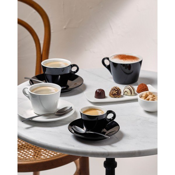 Baltos spalvos iš porceliano puodelis kapučino 160 ml Barista – BonBistro-image-1