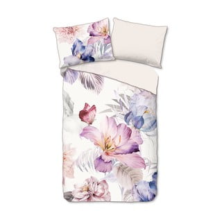 Viengulė patalynė kreminės spalvos iš satino medvilnės 140x200 cm – Descanso