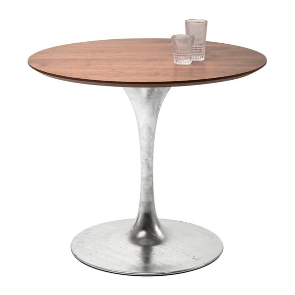 Valgomojo stalo stalviršis iš riešutmedžio Kare Design Invitation, ⌀ 90 cm