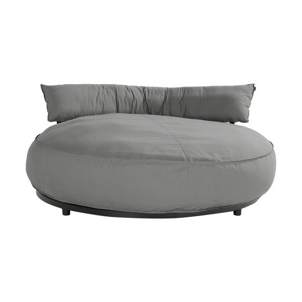 Paminkštinto audinio sodo šezlongas pilkos spalvos Emma – Hartman-image-2