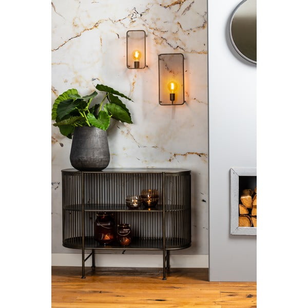 Juoda metalinė komoda 100x80 cm Yinthe - Light & Living-image-2
