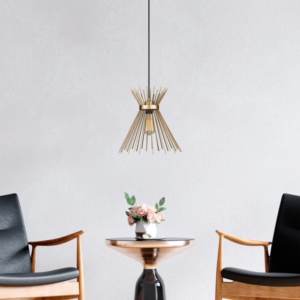 Aukso spalvos metalinis pakabinamas šviestuvas Izmir - Squid Lighting-image-3