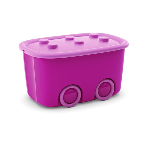 Iš plastiko vaikiška daiktadėžė rožinės spalvos 58x39x32 cm Funny Box – KIS
