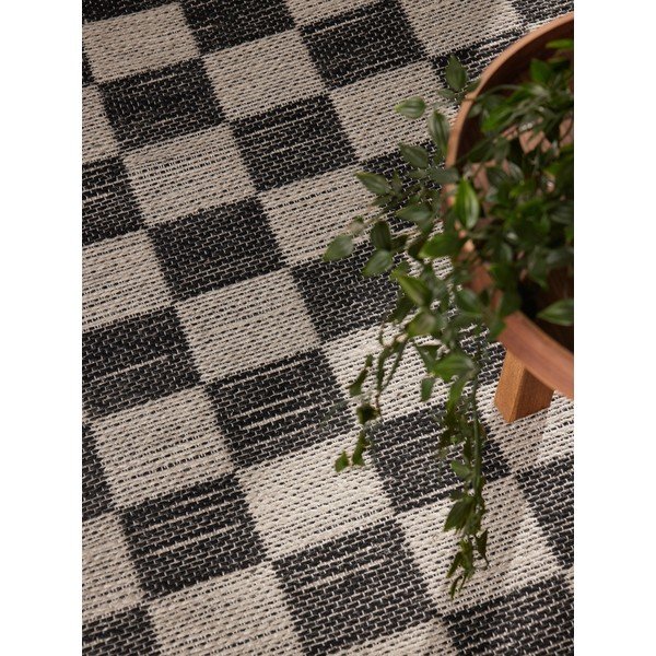 Rankų darbo juodos spalvos/kreminės spalvos iš džiuto mišinio kilimas 200x300 cm Rex – Hanse Home-image-3