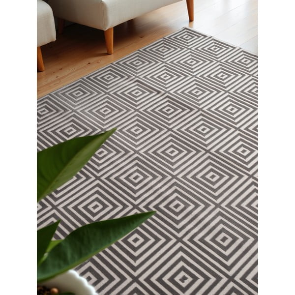 Kilimas pilkos spalvos 160x235 cm Perles Tourmaline – Elle Decoration-image-3