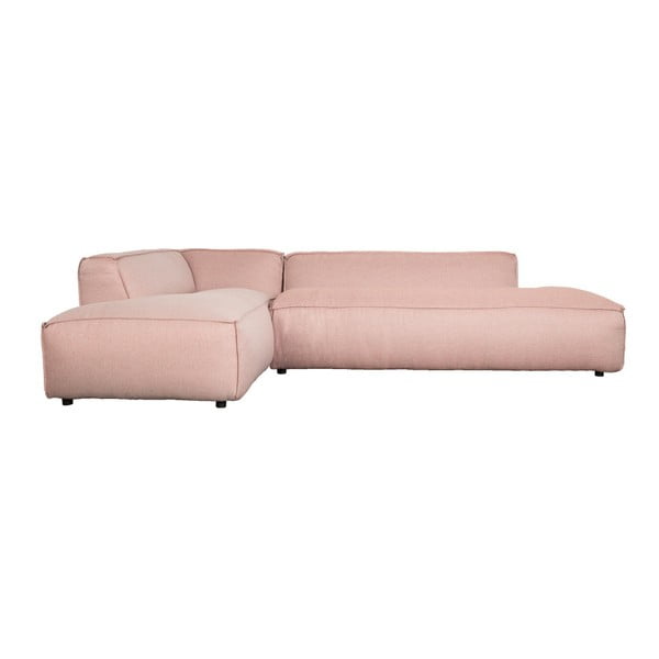 Rožinė kampinė sofa su gultu kairėje Zuiver Fat Freddy