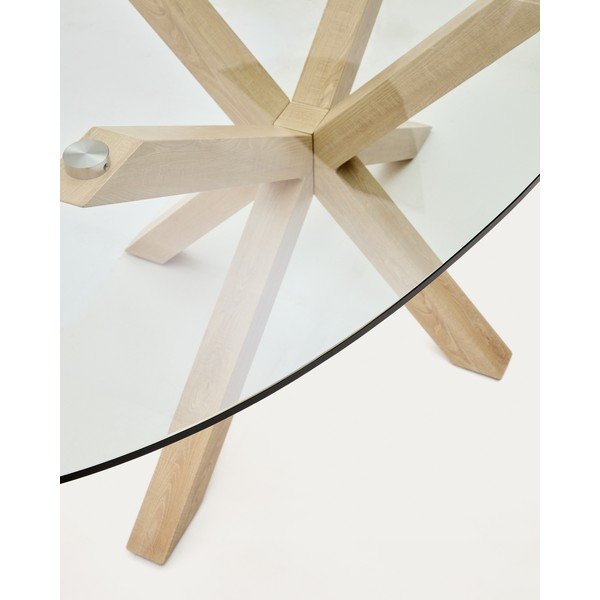 Valgomojo stalas su stikliniu stalviršiu 100x200 cm Argo – Kave Home-image-4