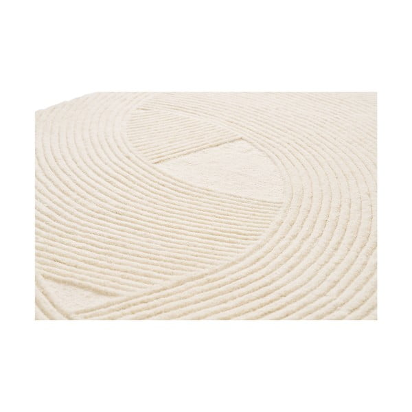 Rankų darbo iš vilnos kilimas kreminės spalvos 160x230 cm Pune – House Nordic-image-2