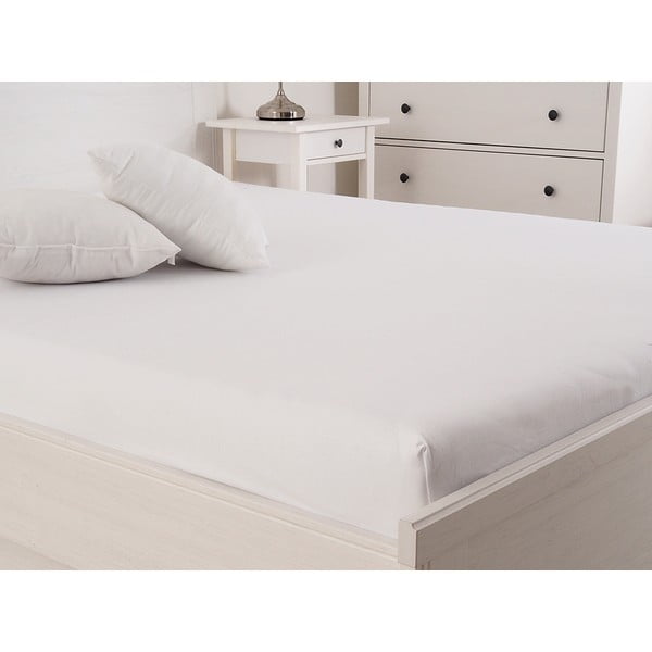 Paklodė baltos spalvos su guma 200x220 cm – B.E.S.-image-1
