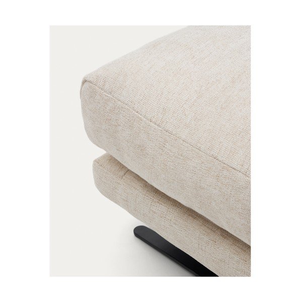 Smėlio spalvos taburetė iš šenilinio audinio Veliro – Kave Home-image-4
