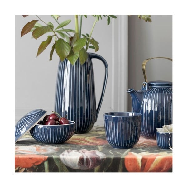 Tamsiai mėlynas porcelianinis puodelis Kähler Design Hammershoi, 200 ml-image-2