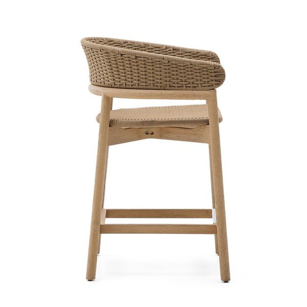 Natūralios spalvos medžio masyvo sodo baro taburetė Arinella – Kave Home-image-3