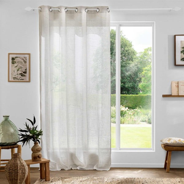 Permatoma užuolaida smėlio spalvos 140x240 cm Marius – douceur d'intérieur-image-4