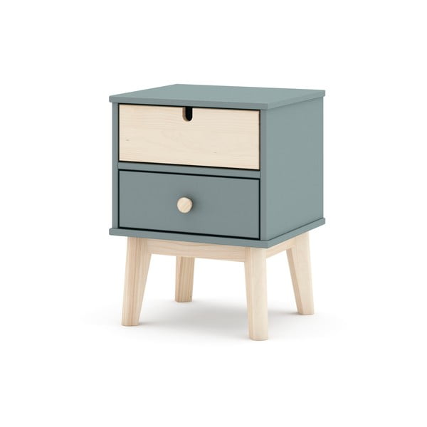 Pilkai žalios spalvos vaikiškas naktinis staliukas Estefania – Marckeric-image-2