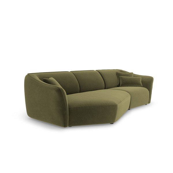 Iš velveto kampinė sofa žalios spalvos Tokyo – Cosmopolitan Design-image-3