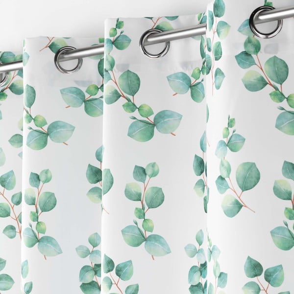 Užuolaida baltos spalvos/žalios spalvos 140x280 cm Leandre – douceur d'intérieur-image-1