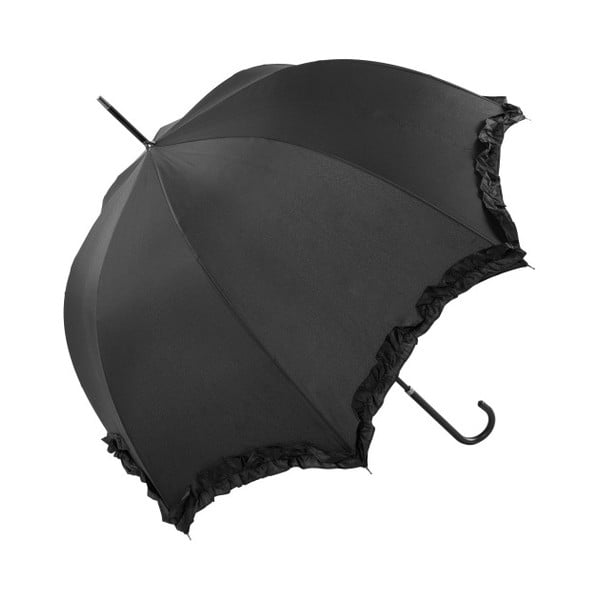 Juodas vestuvinis skėtis "Ambiance Scallop", ⌀ 92 cm
