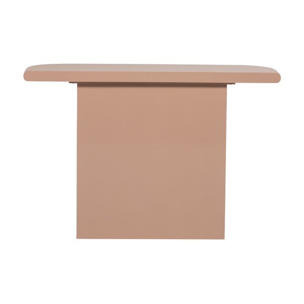 Šviesiai rožinės spalvos blizgus konsolinis staliukas 30x120 cm Nocta – WOOOD-image-2